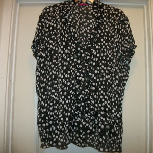 COQUETTE DARLING IN DOTS WH ON BLACK ROMANCE BL 1X 2X COQUETTE